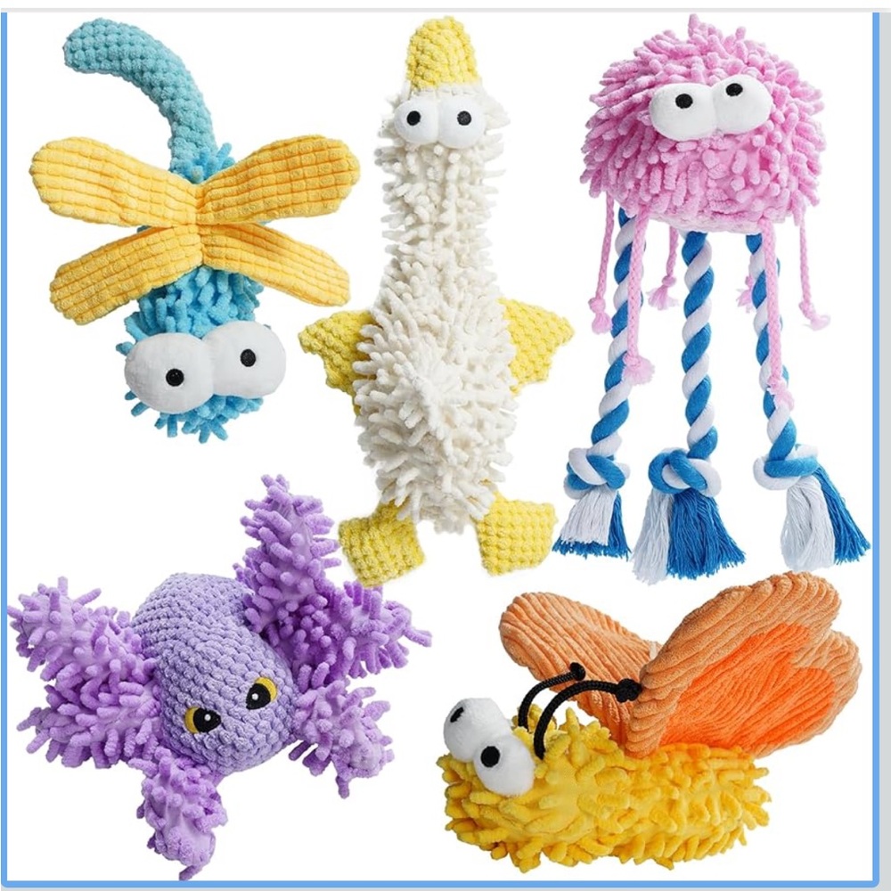 Chenille Dog Toys NEW
5 Pc Nocciola